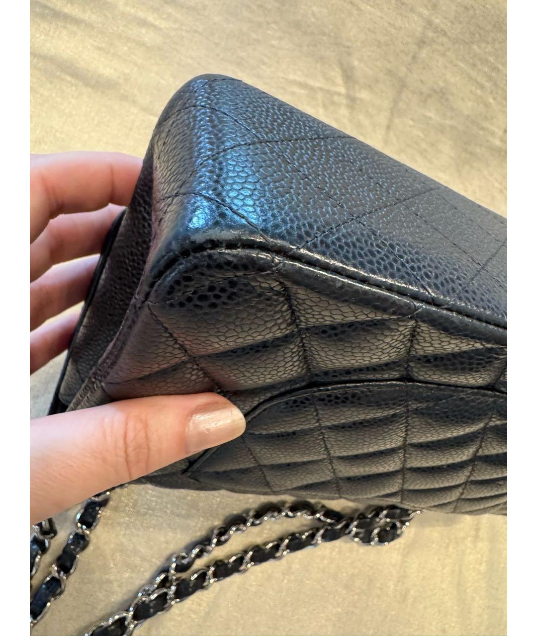 CHANEL Черная кожаная сумка через плечо, фото 4