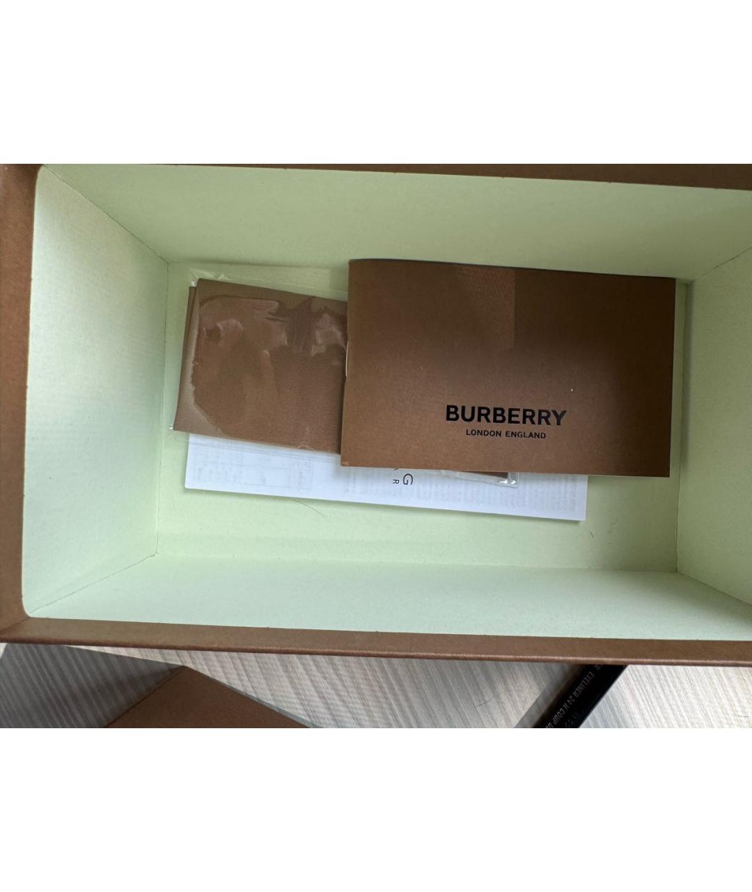 BURBERRY Черные пластиковые солнцезащитные очки, фото 6