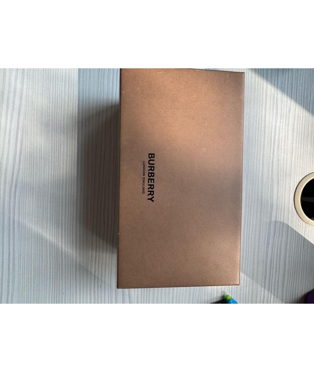 BURBERRY Черные пластиковые солнцезащитные очки, фото 5
