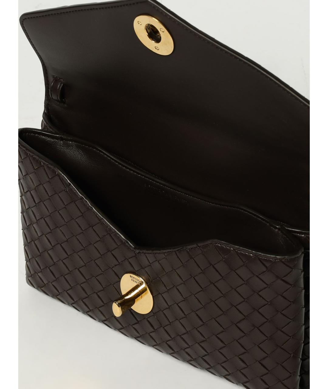 BOTTEGA VENETA Коричневая кожаная сумка с короткими ручками, фото 5