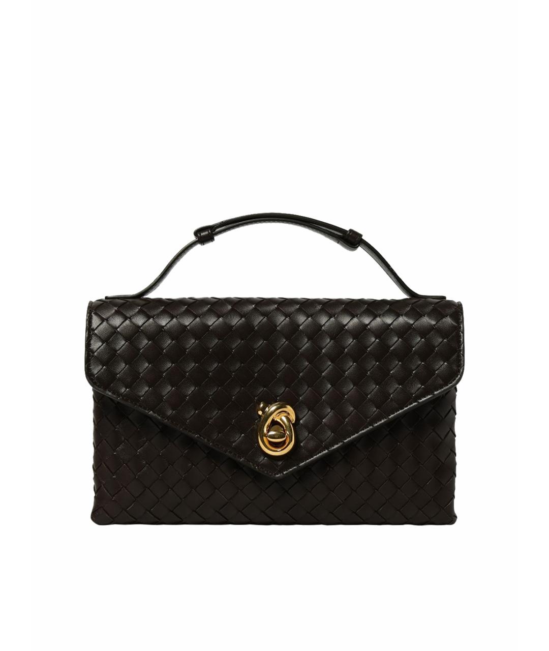 BOTTEGA VENETA Коричневая кожаная сумка с короткими ручками, фото 1