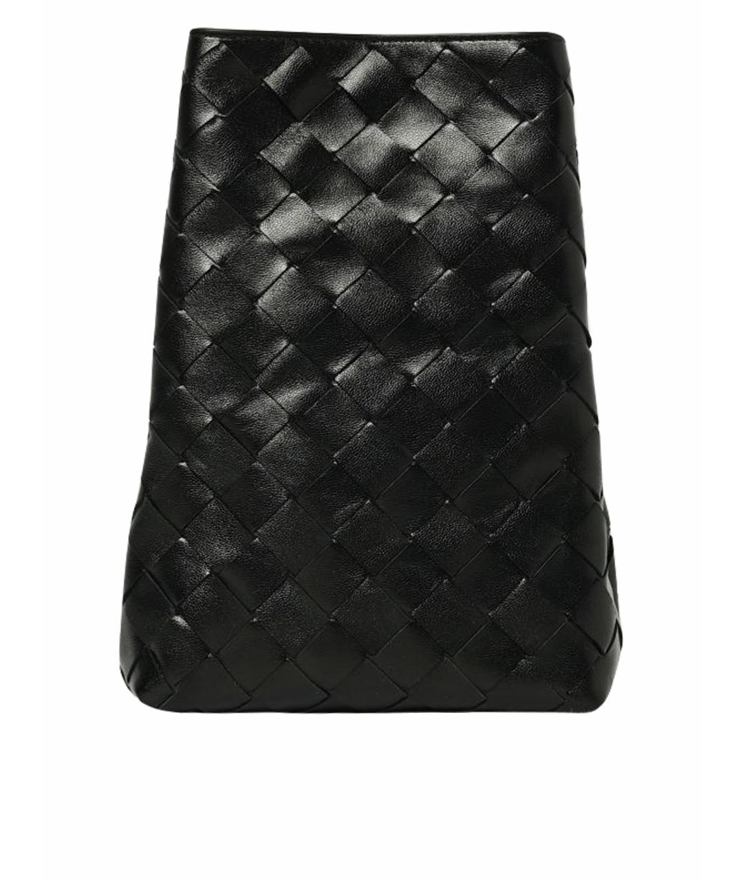 BOTTEGA VENETA Черная кожаная сумка через плечо, фото 1