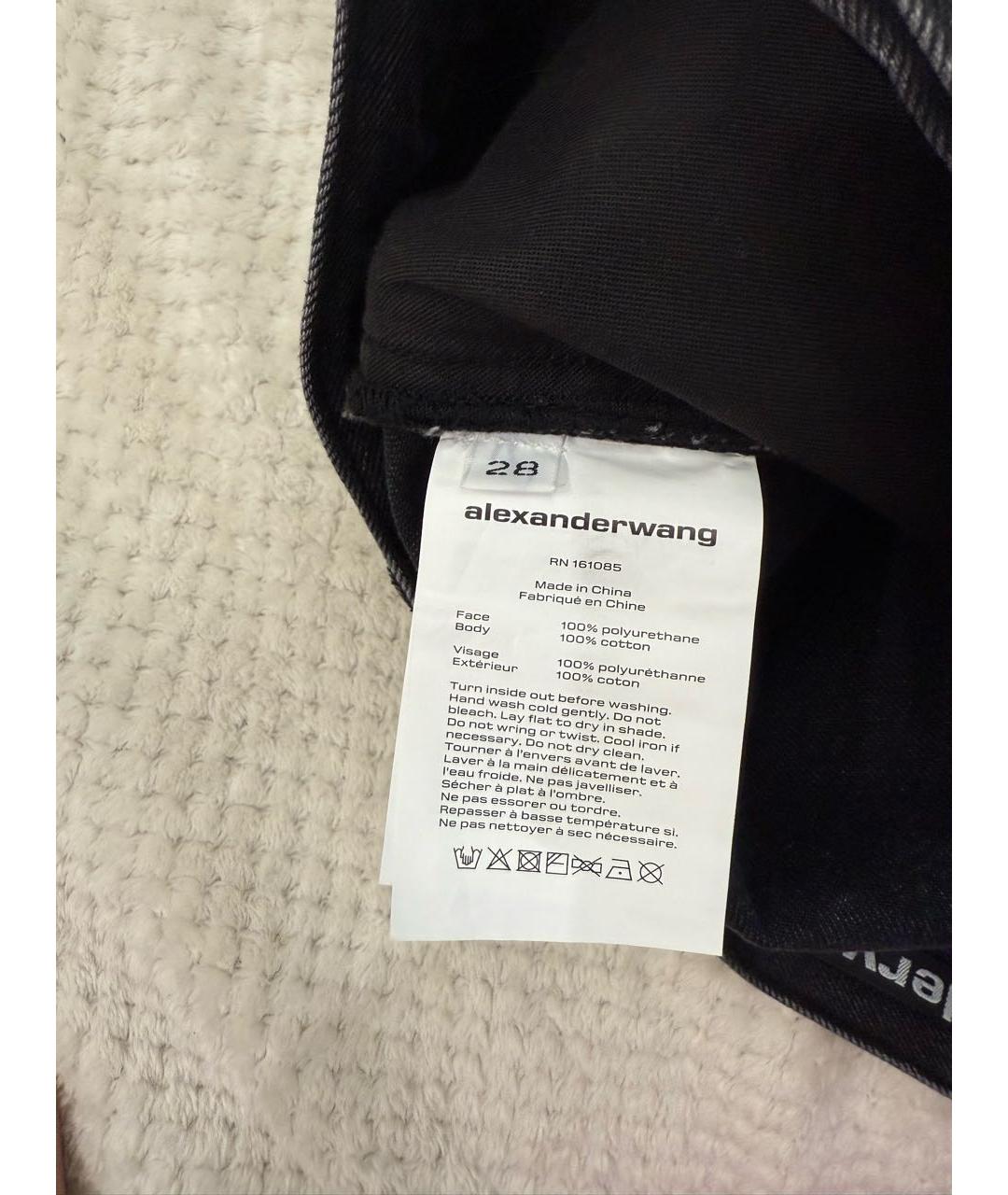 ALEXANDER WANG Антрацитовые хлопковые шорты, фото 5