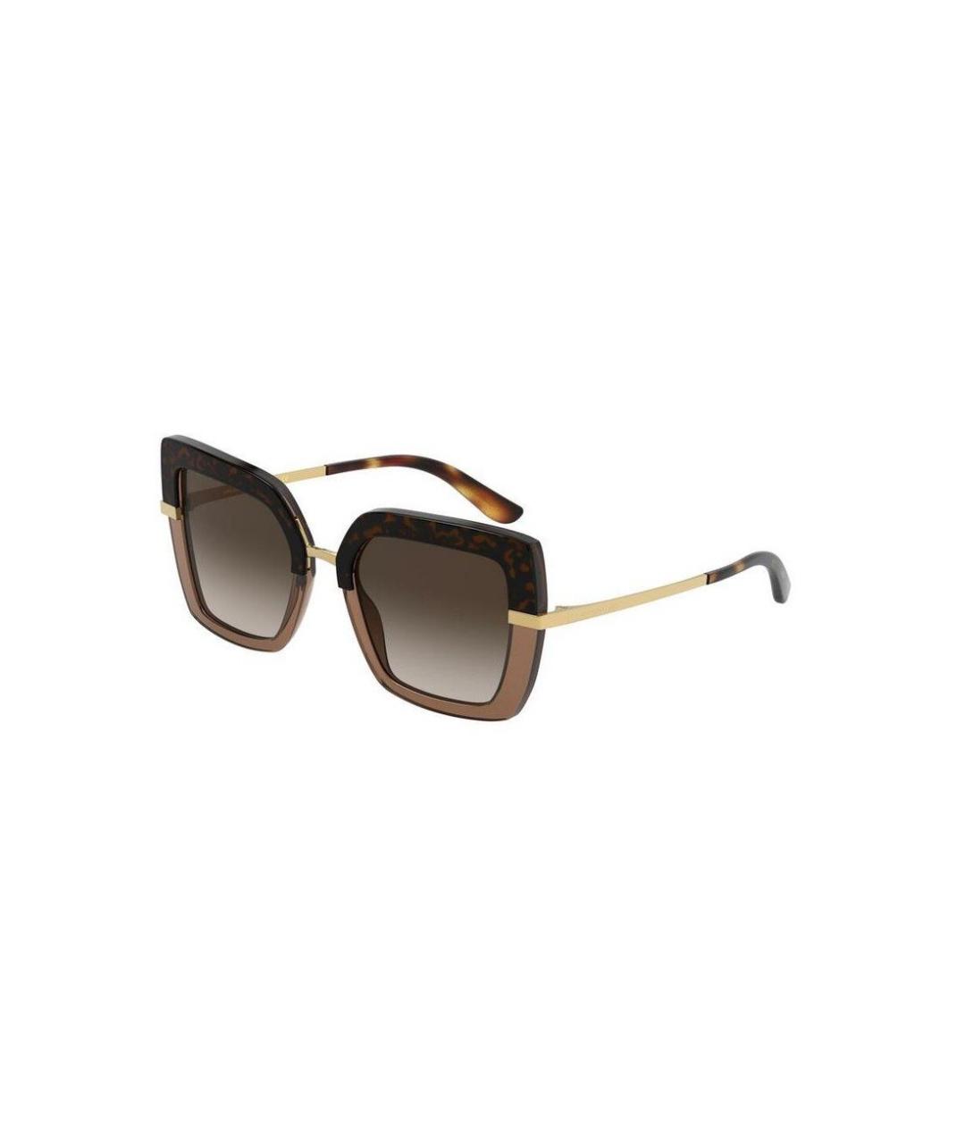 DOLCE&GABBANA Золотые солнцезащитные очки, фото 1