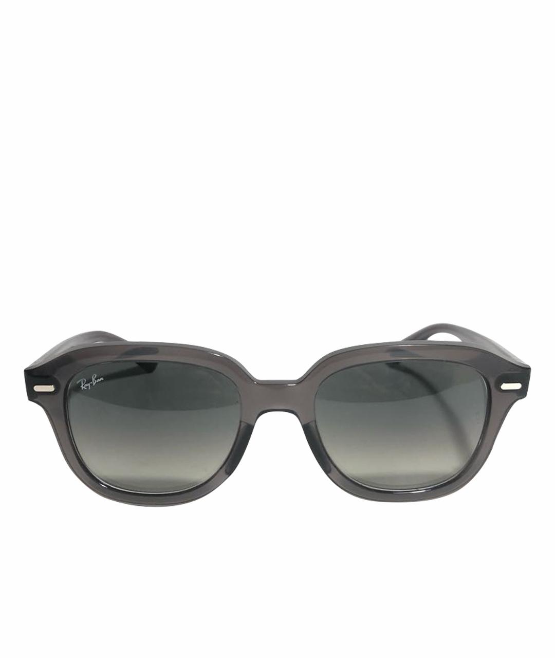 RAY BAN Антрацитовые пластиковые солнцезащитные очки, фото 1