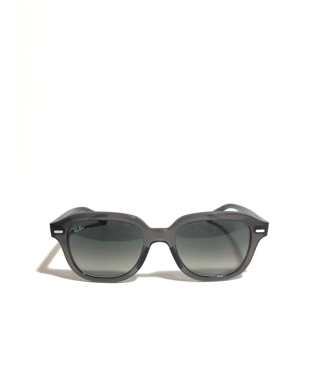 RAY BAN Антрацитовые пластиковые солнцезащитные очки, фото 6