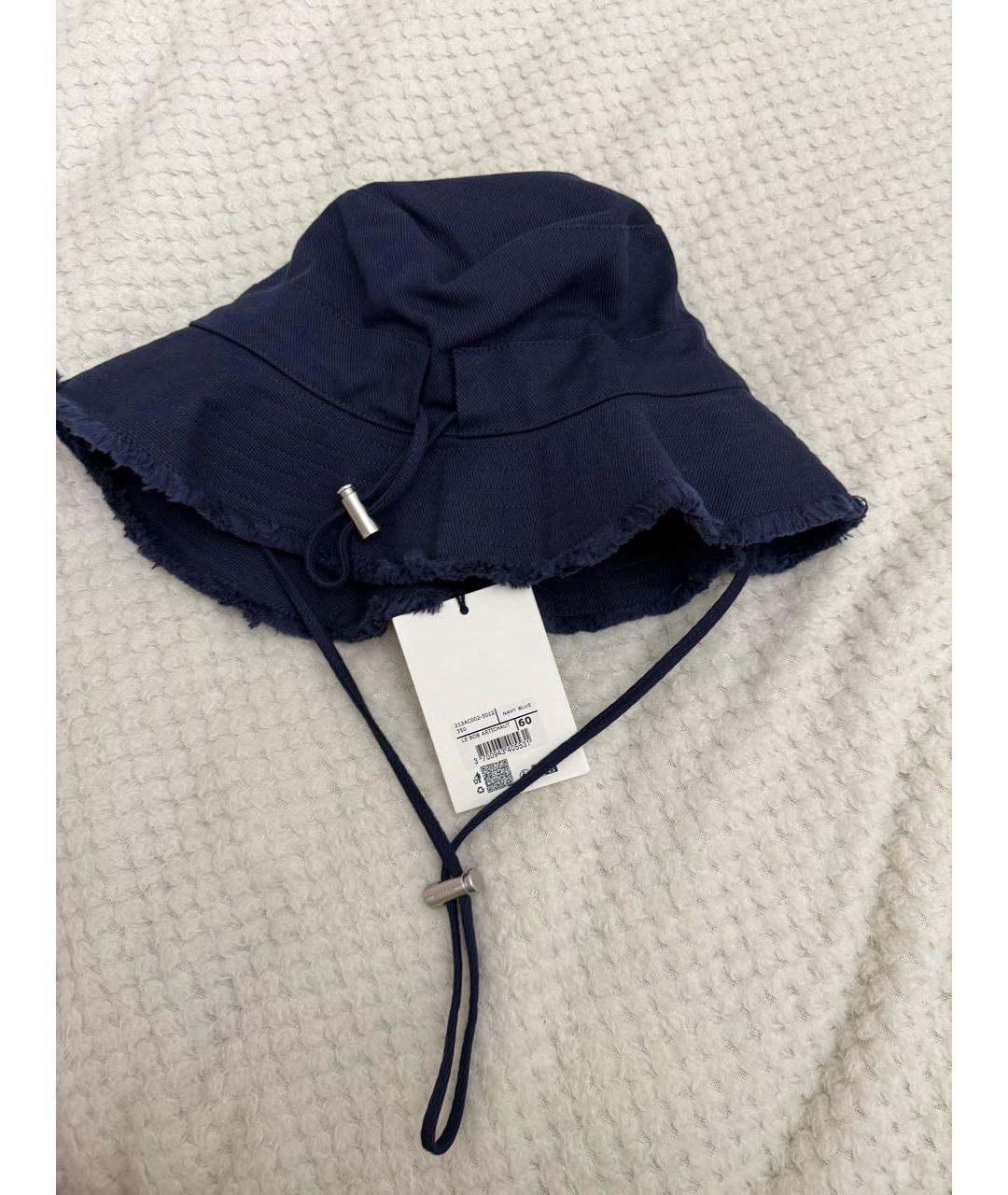 JACQUEMUS Синяя хлопковая шляпа, фото 3