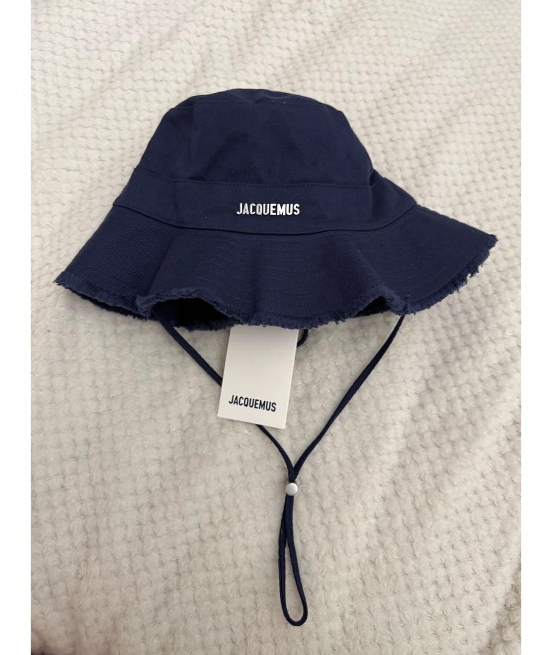 JACQUEMUS Синяя хлопковая шляпа, фото 2