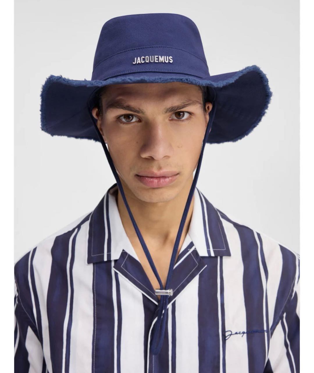JACQUEMUS Синяя хлопковая шляпа, фото 7