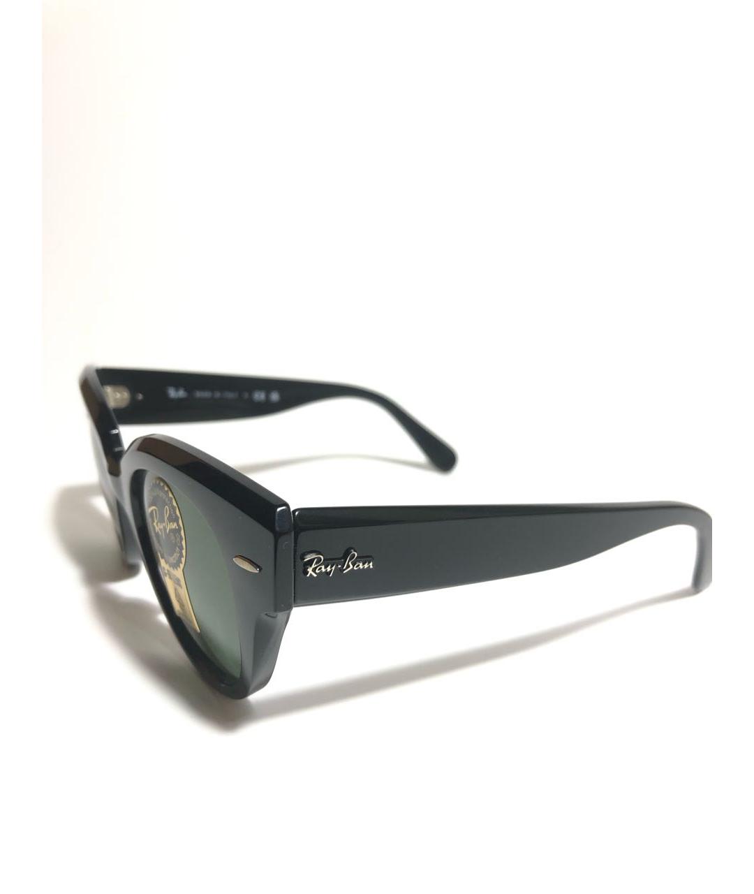 RAY BAN Черные пластиковые солнцезащитные очки, фото 3
