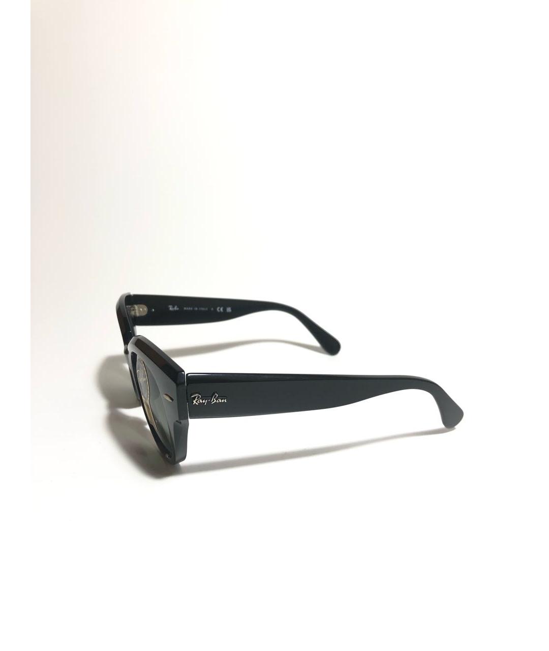 RAY BAN Черные пластиковые солнцезащитные очки, фото 2
