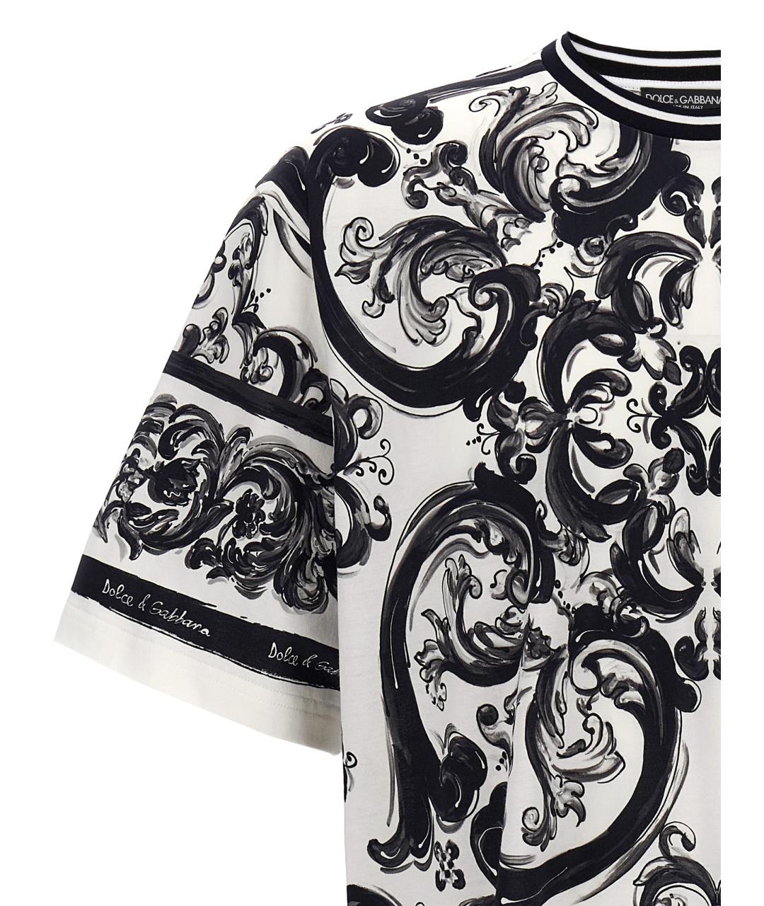 DOLCE&GABBANA Мульти хлопковая футболка, фото 3