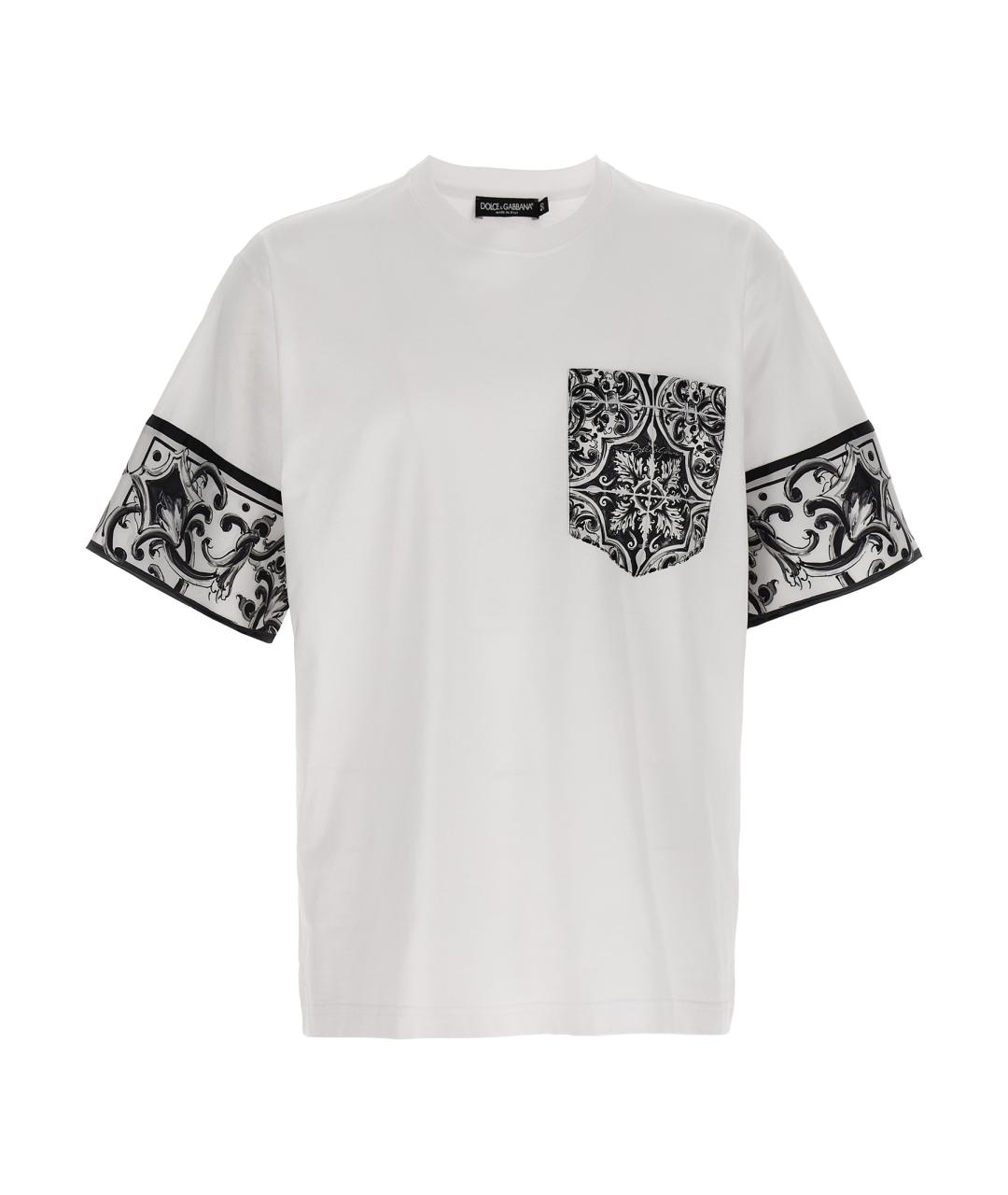 DOLCE&GABBANA Белая хлопковая футболка, фото 1