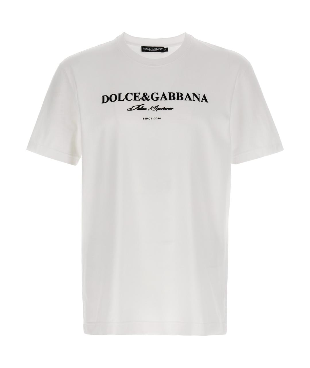 DOLCE&GABBANA Белая хлопковая футболка, фото 1