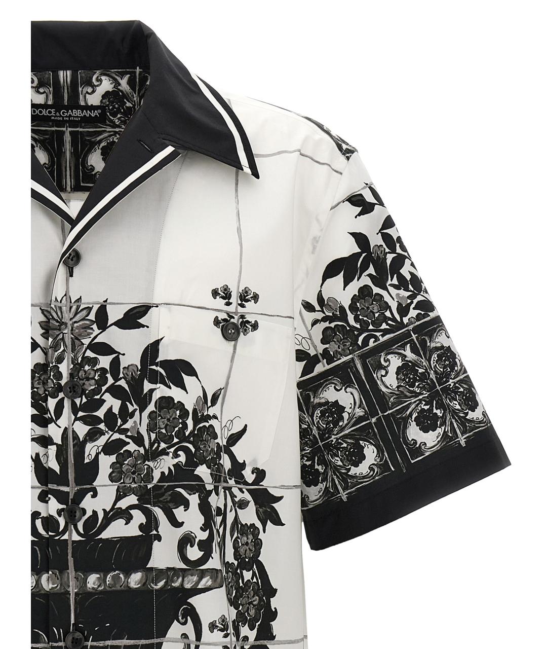 DOLCE&GABBANA Белая хлопковая кэжуал рубашка, фото 3