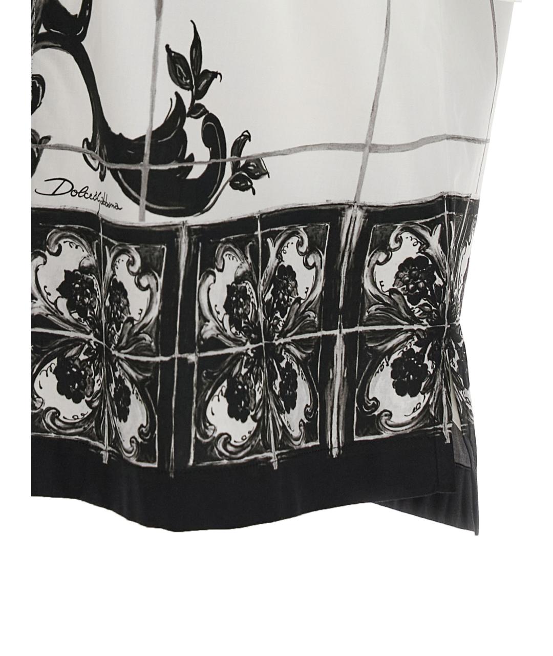 DOLCE&GABBANA Белая хлопковая кэжуал рубашка, фото 4