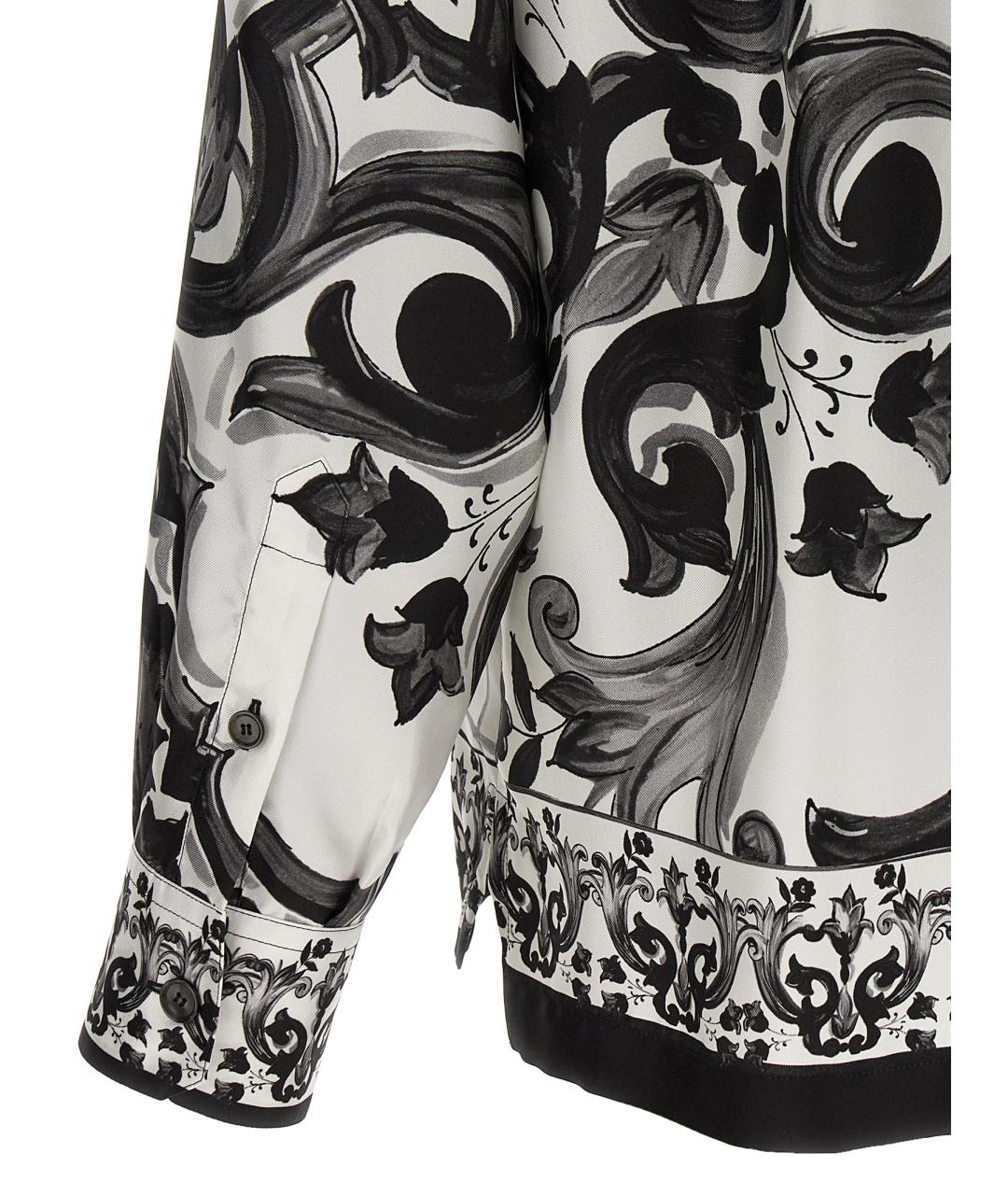 DOLCE&GABBANA Мульти шелковая кэжуал рубашка, фото 4