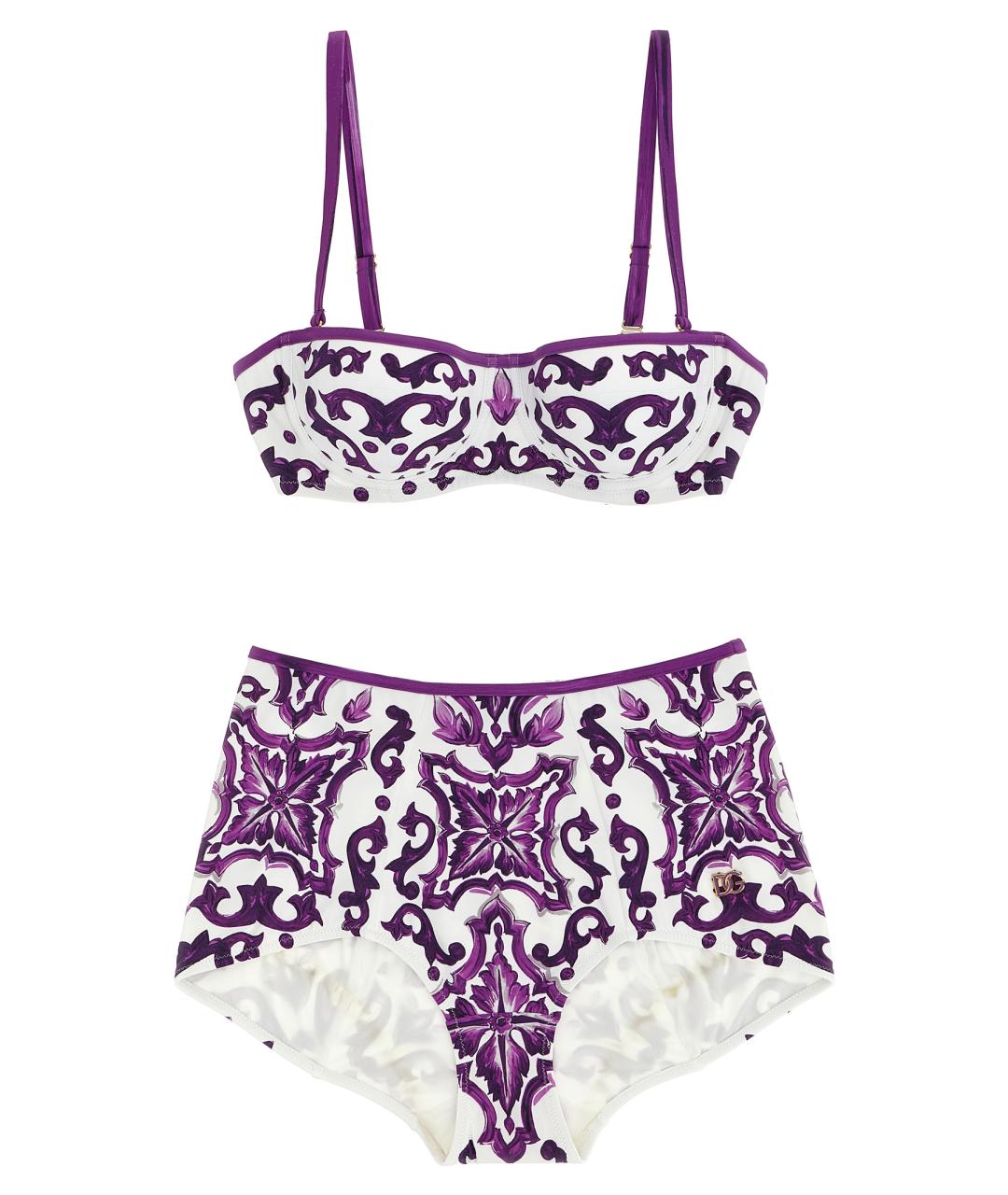 DOLCE&GABBANA Фиолетовый купальник, фото 1