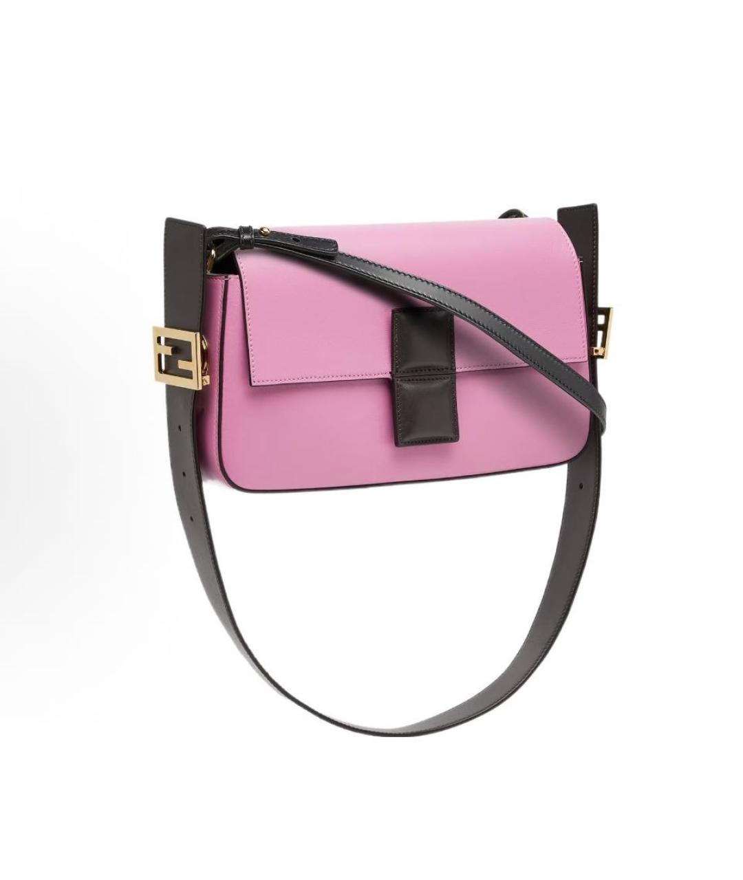 FENDI Розовая кожаная сумка через плечо, фото 2