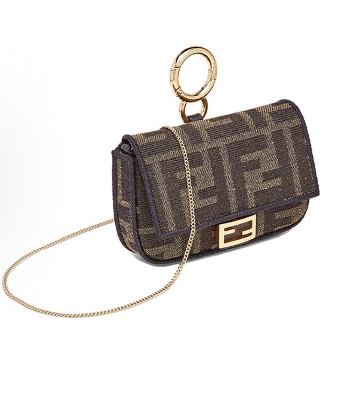 FENDI Коричневая сумка через плечо, фото 3
