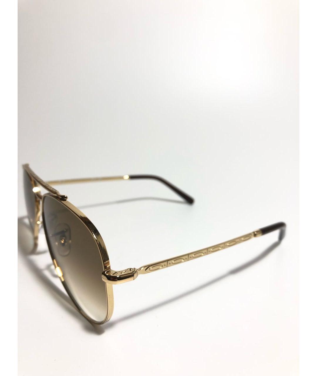 RAY BAN Золотые металлические солнцезащитные очки, фото 3