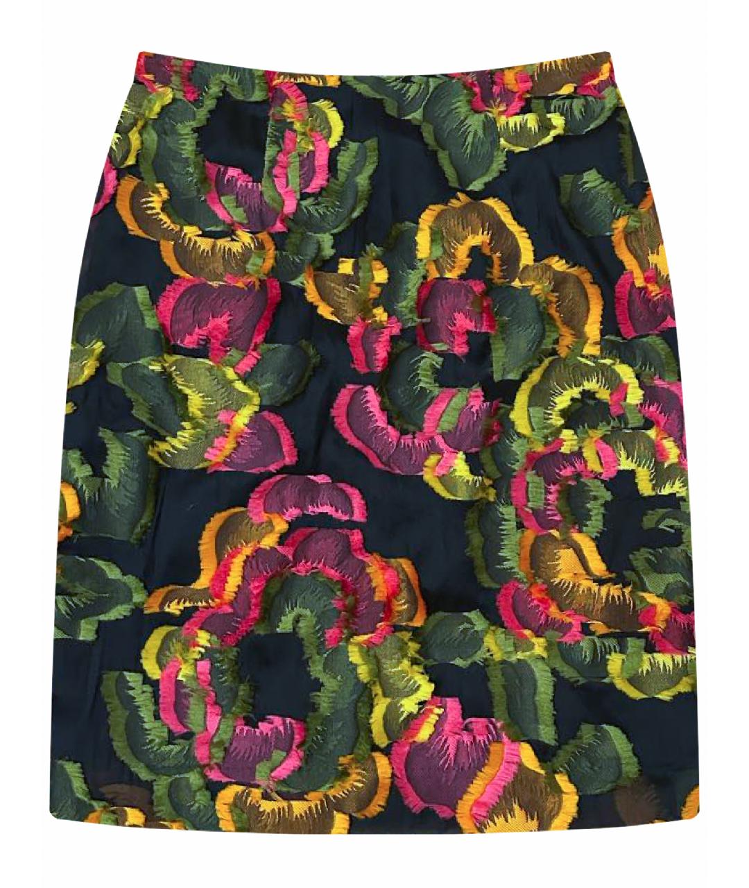 BLUMARINE Черная шелковая юбка мини, фото 1