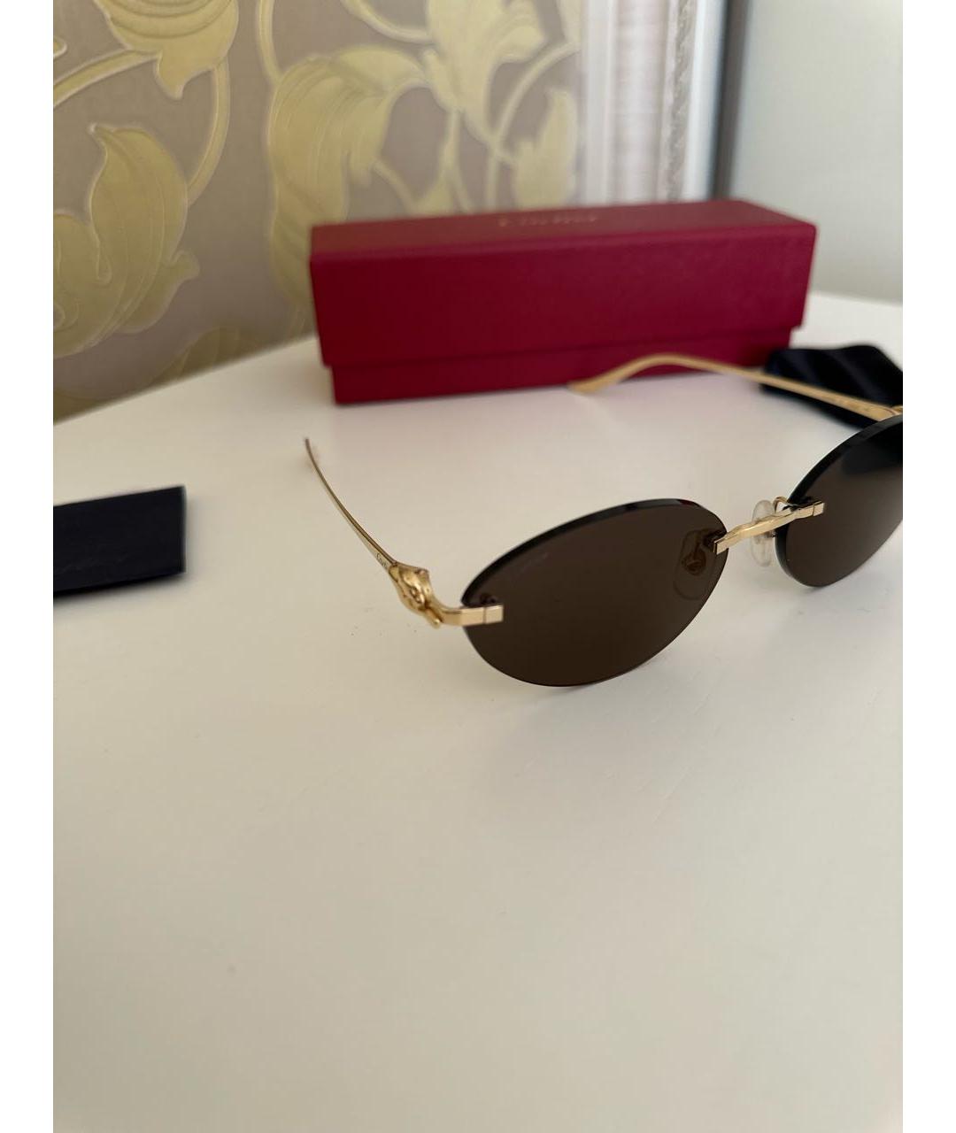 CARTIER Серые металлические солнцезащитные очки, фото 2