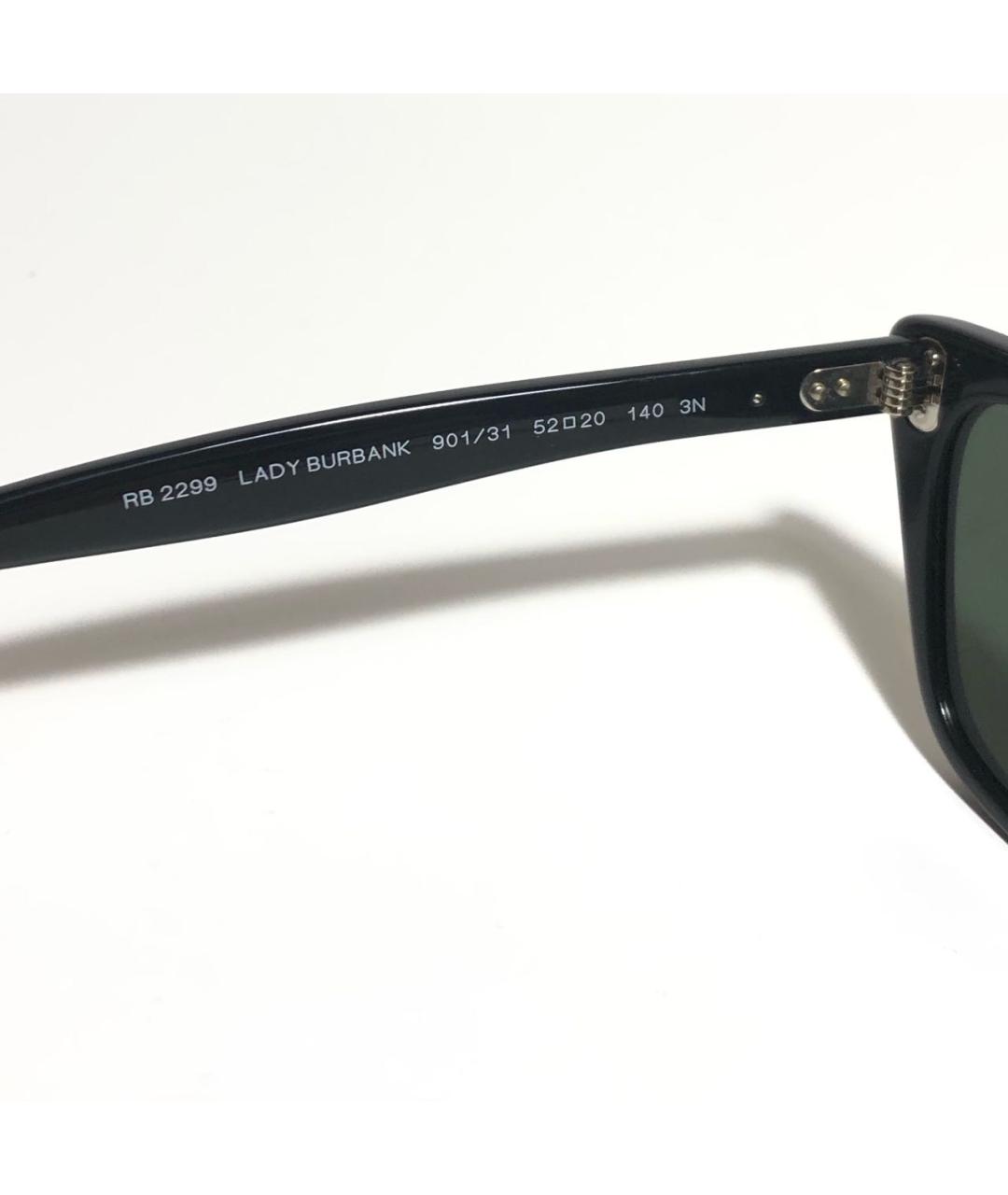 RAY BAN Черные пластиковые солнцезащитные очки, фото 4