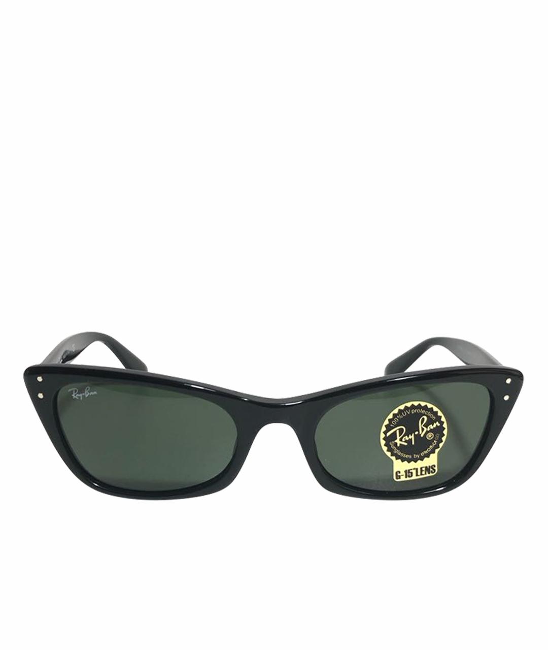 RAY BAN Черные пластиковые солнцезащитные очки, фото 1