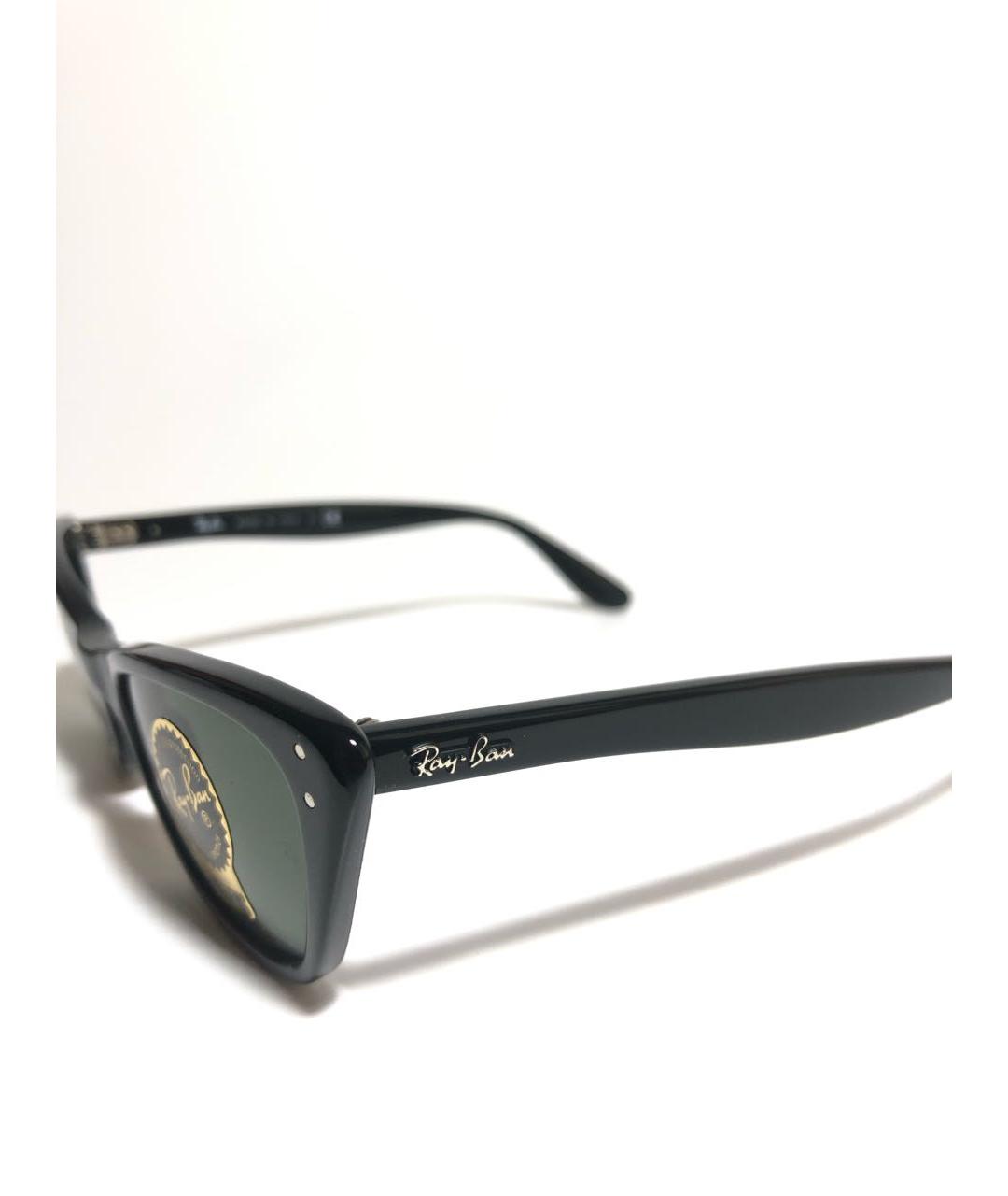 RAY BAN Черные пластиковые солнцезащитные очки, фото 3