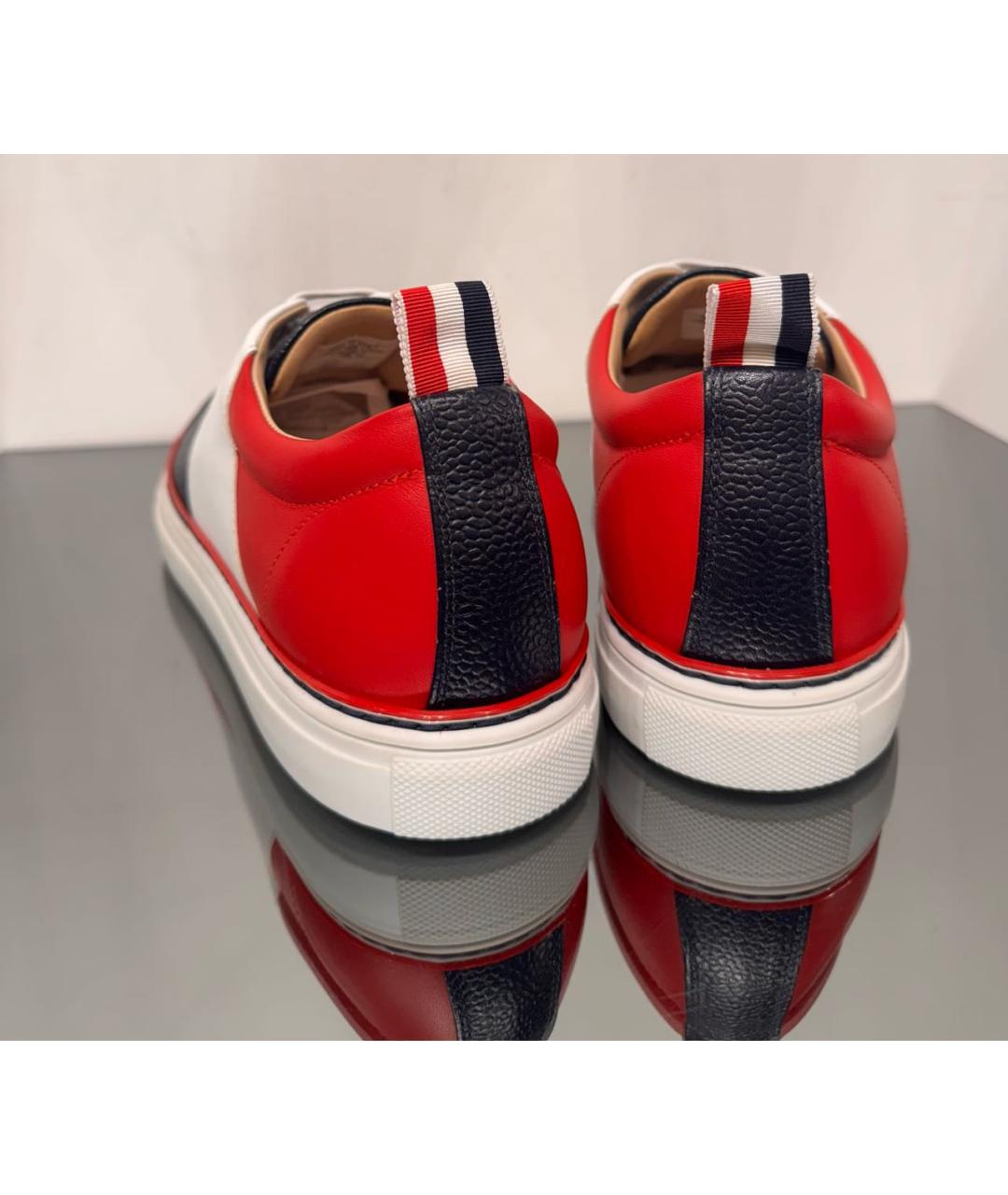 THOM BROWNE Мульти кожаные низкие кроссовки / кеды, фото 4