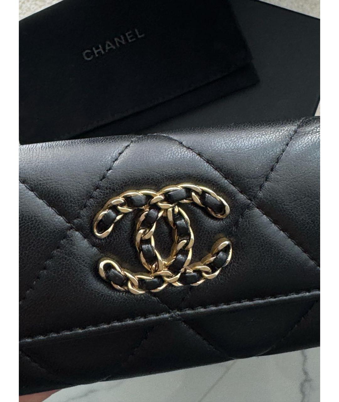 CHANEL Черный кожаный кардхолдер, фото 7