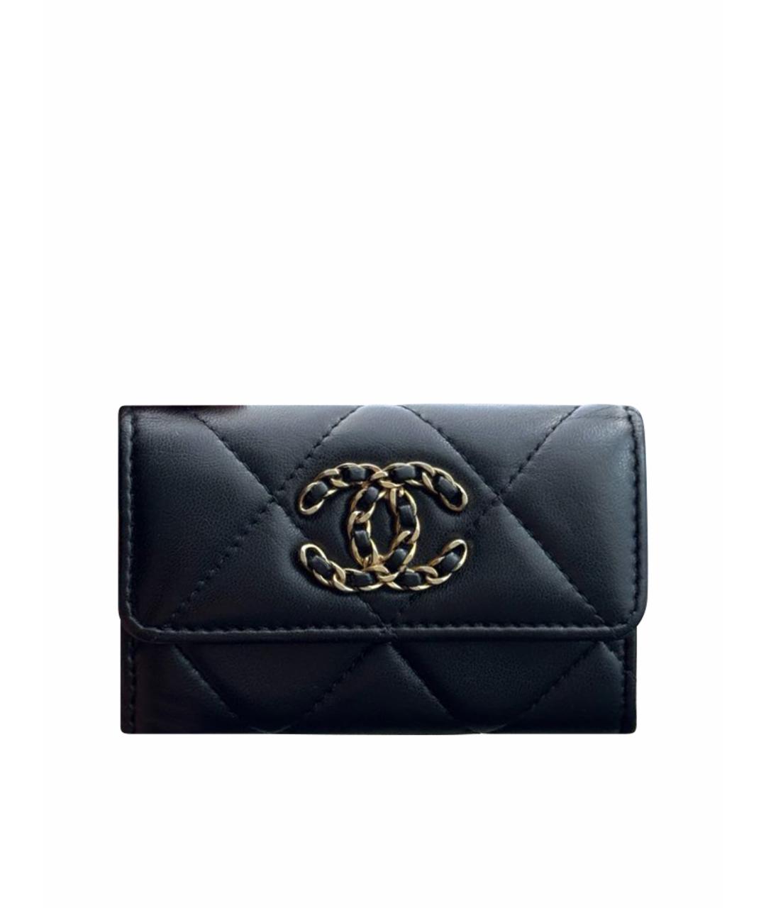 CHANEL Черный кожаный кардхолдер, фото 1