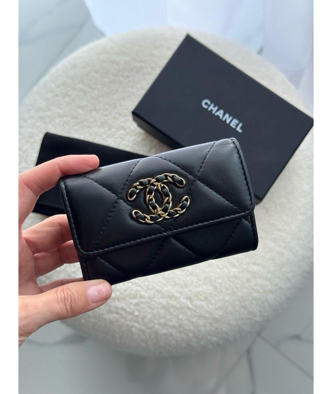 CHANEL Черный кожаный кардхолдер, фото 2