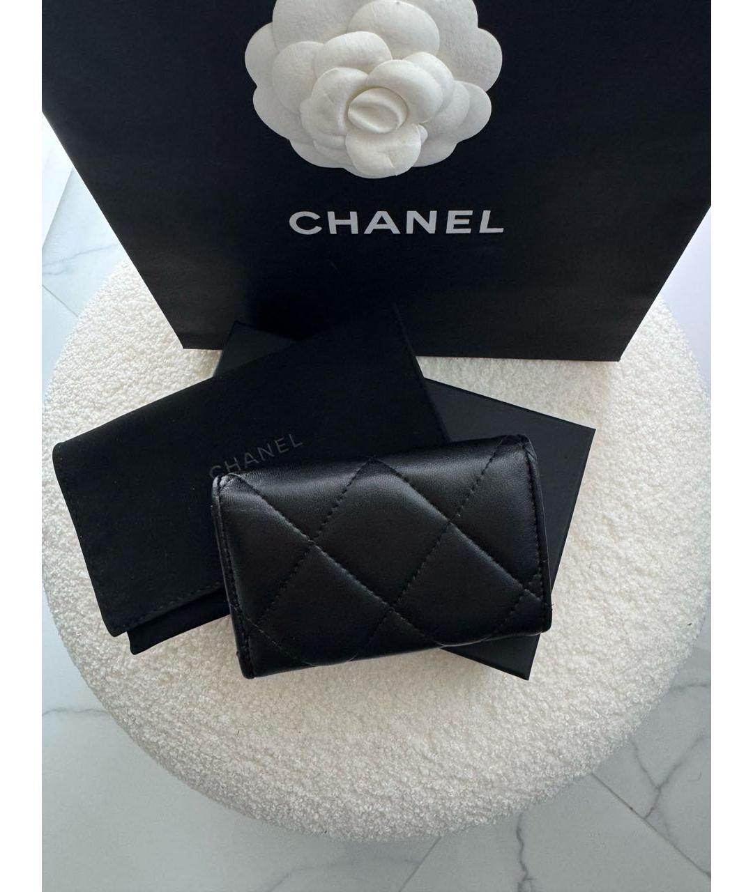 CHANEL Черный кожаный кардхолдер, фото 6