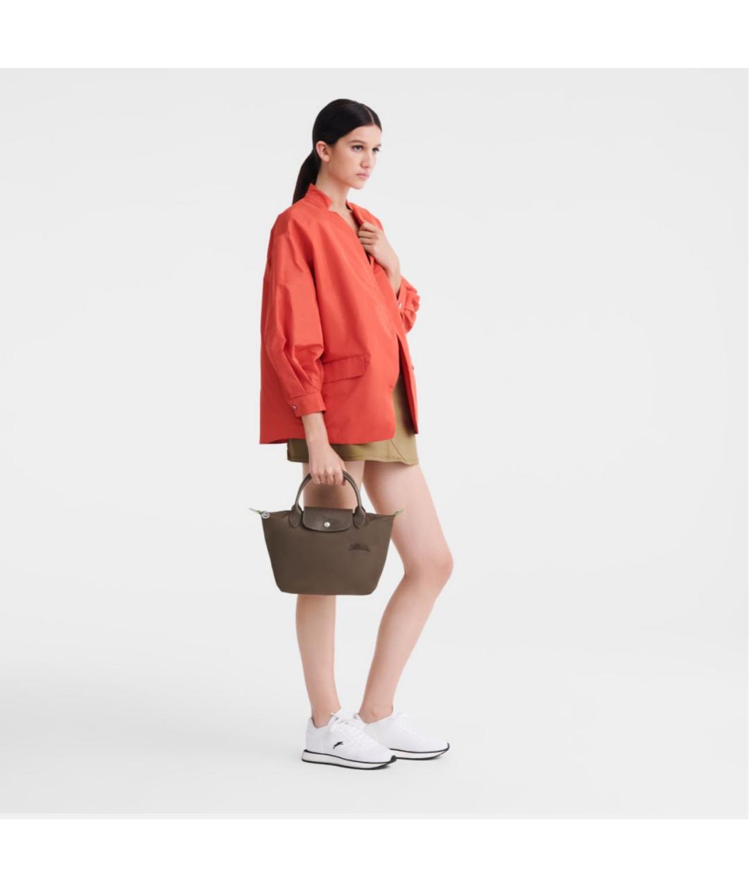 LONGCHAMP Коричневая кожаная сумка тоут, фото 8