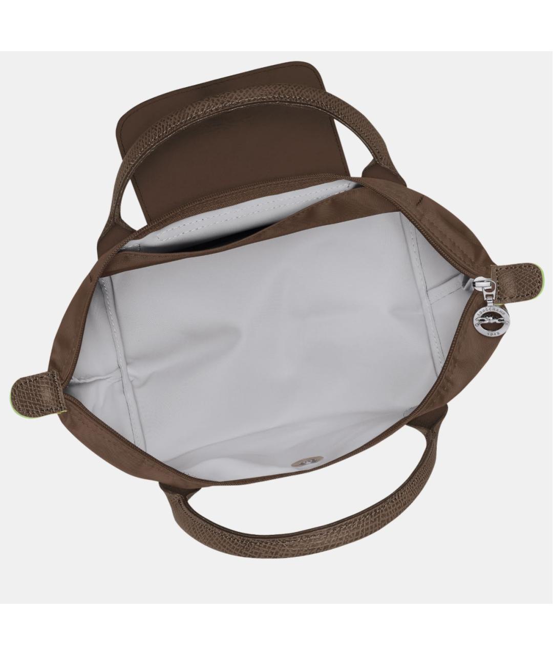 LONGCHAMP Коричневая кожаная сумка тоут, фото 4