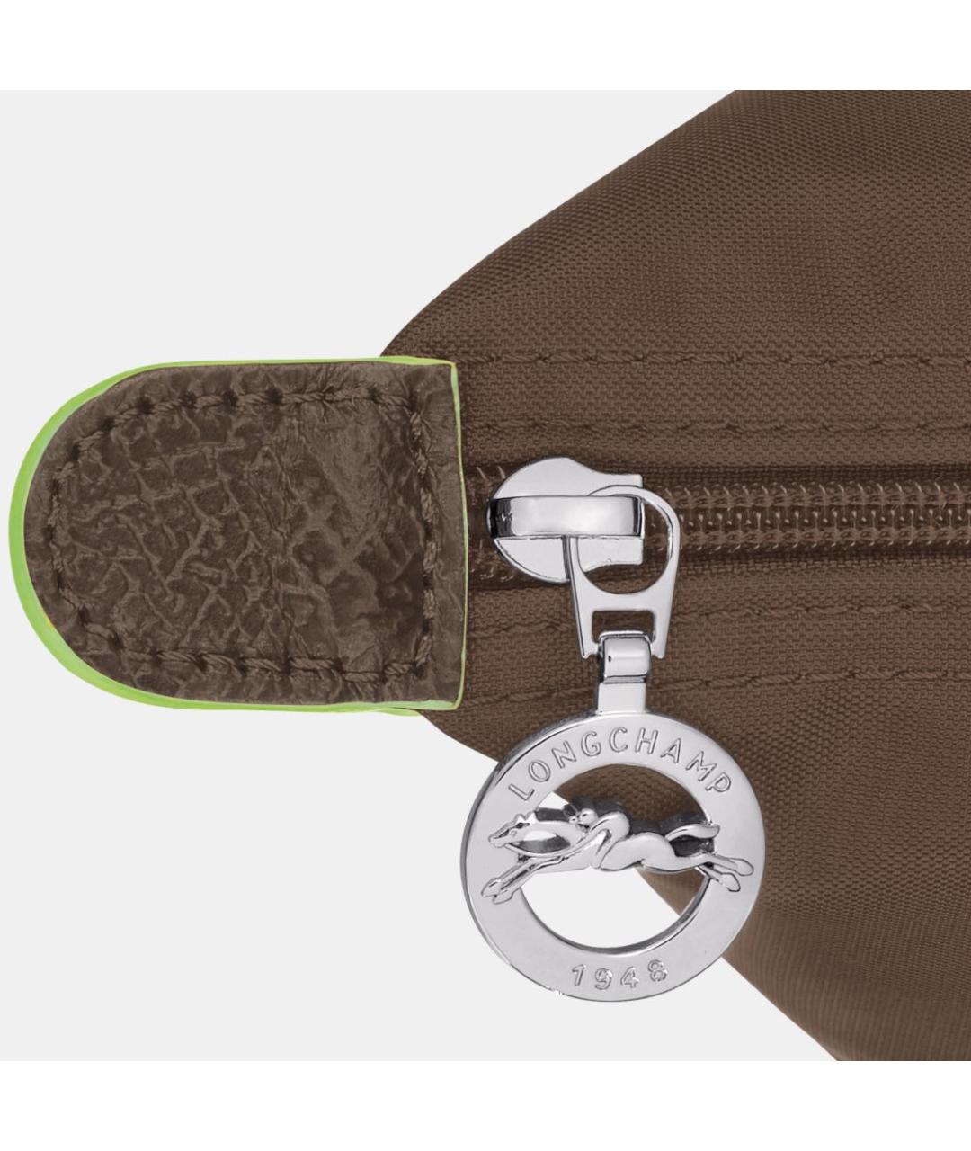 LONGCHAMP Коричневая кожаная сумка тоут, фото 5