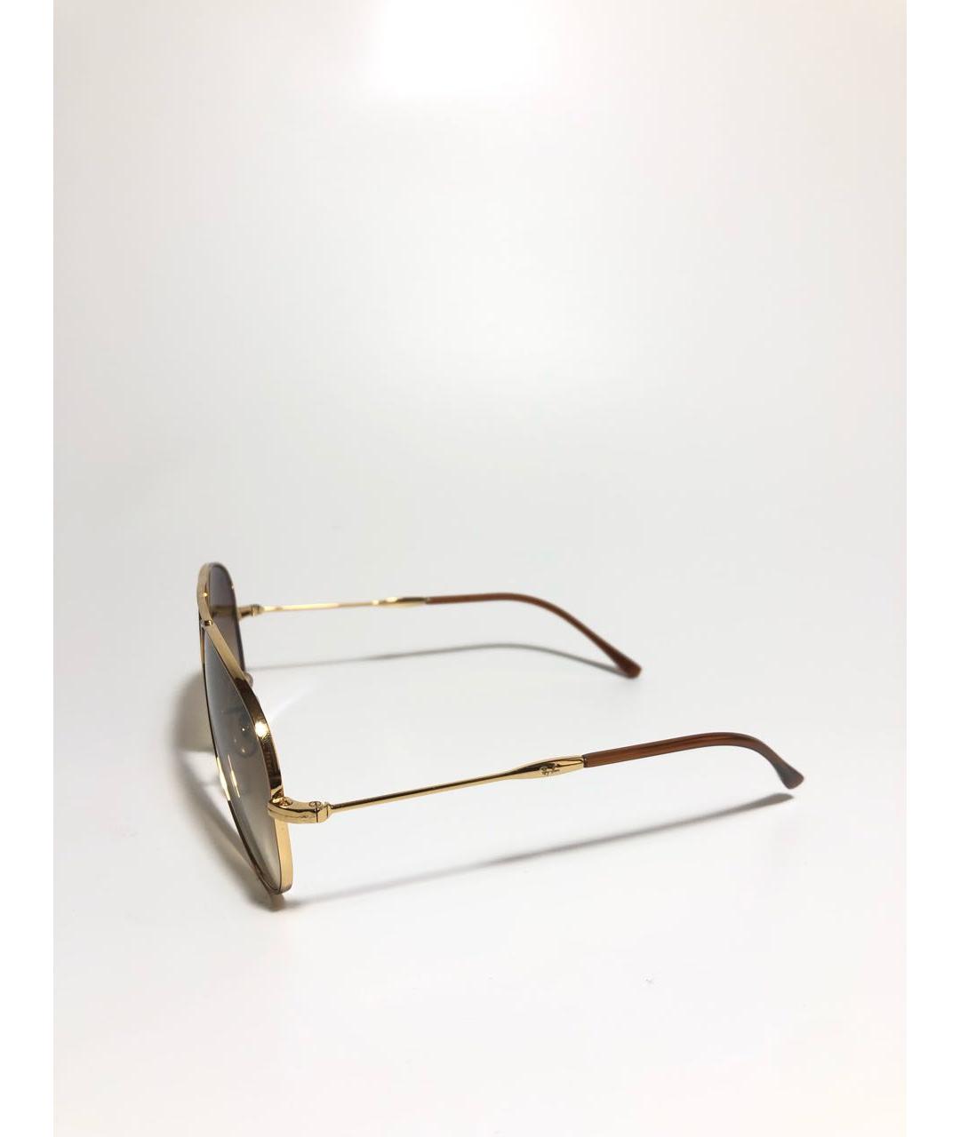 RAY BAN Золотые металлические солнцезащитные очки, фото 2