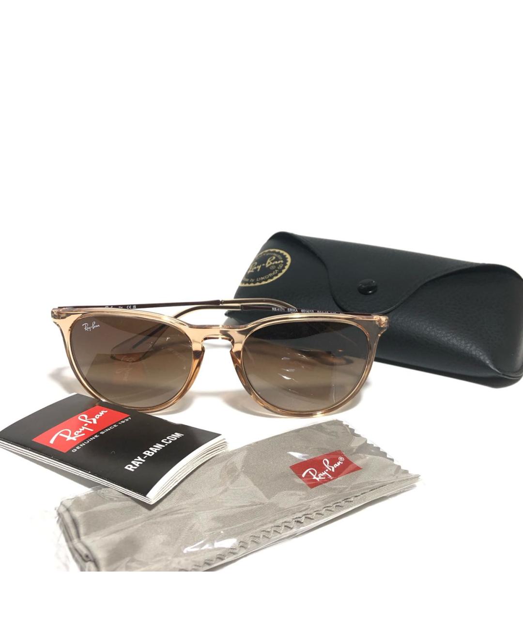 RAY BAN Коричневые солнцезащитные очки, фото 5