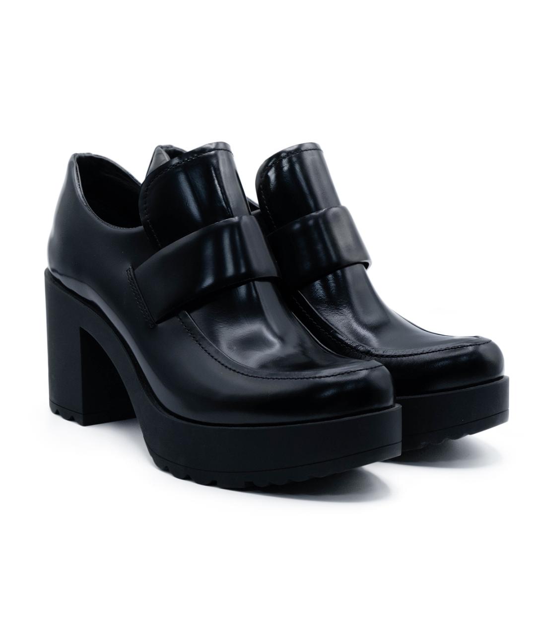 PRADA Черные кожаные туфли, фото 2