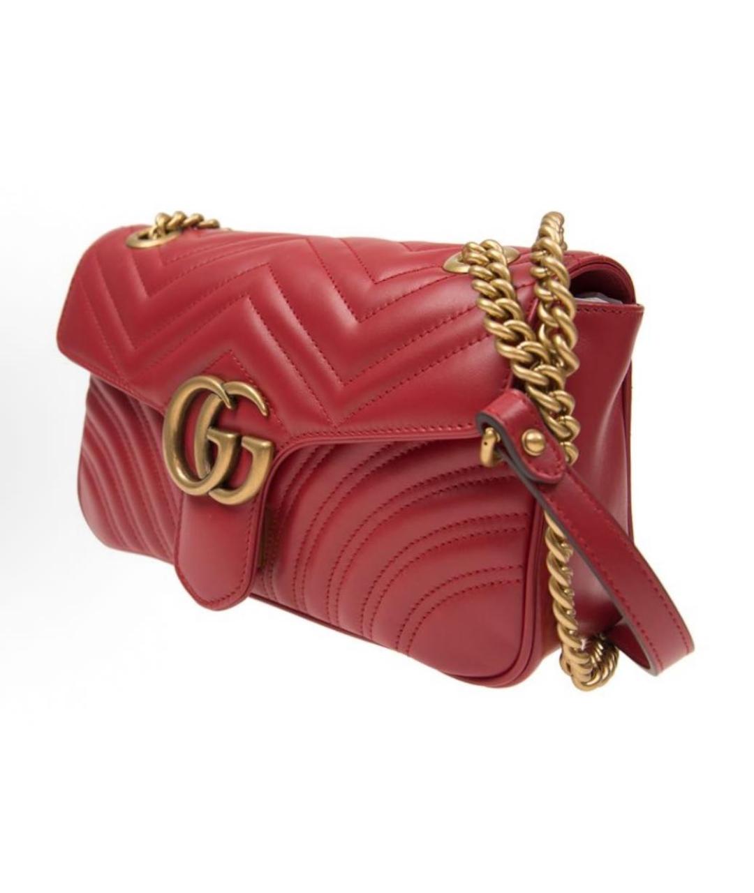 GUCCI Красная кожаная сумка через плечо, фото 2