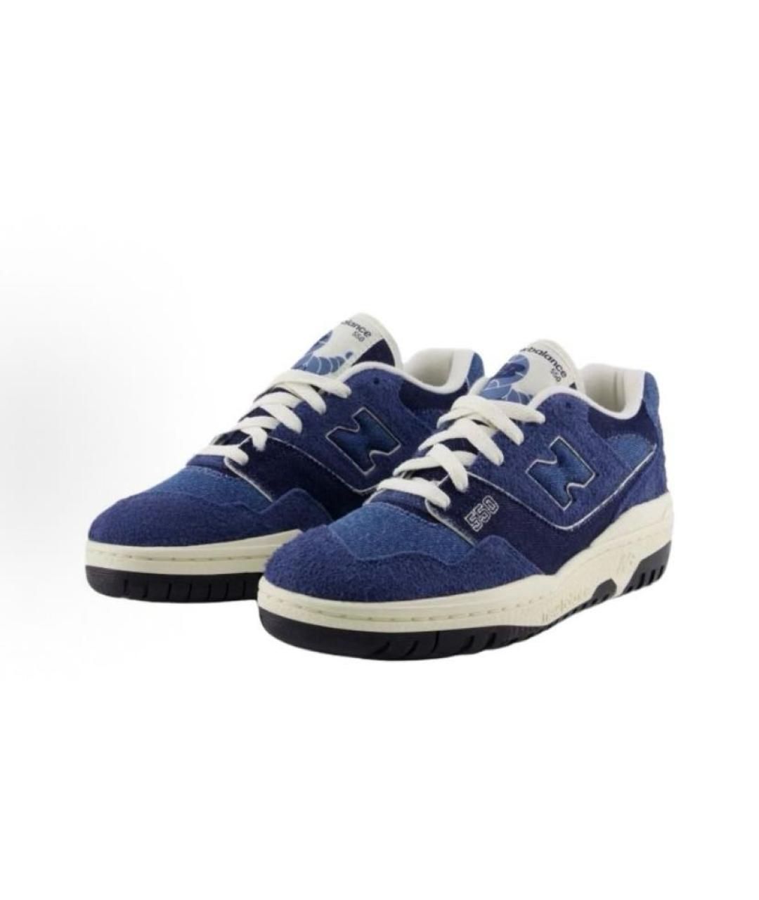 NEW BALANCE Синие замшевые кроссовки, фото 3