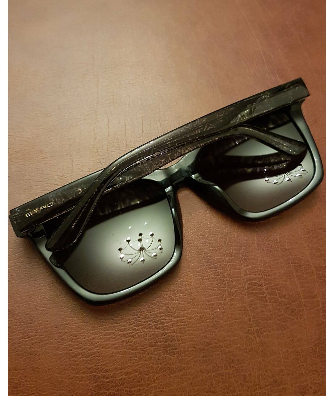ETRO Черные пластиковые солнцезащитные очки, фото 4