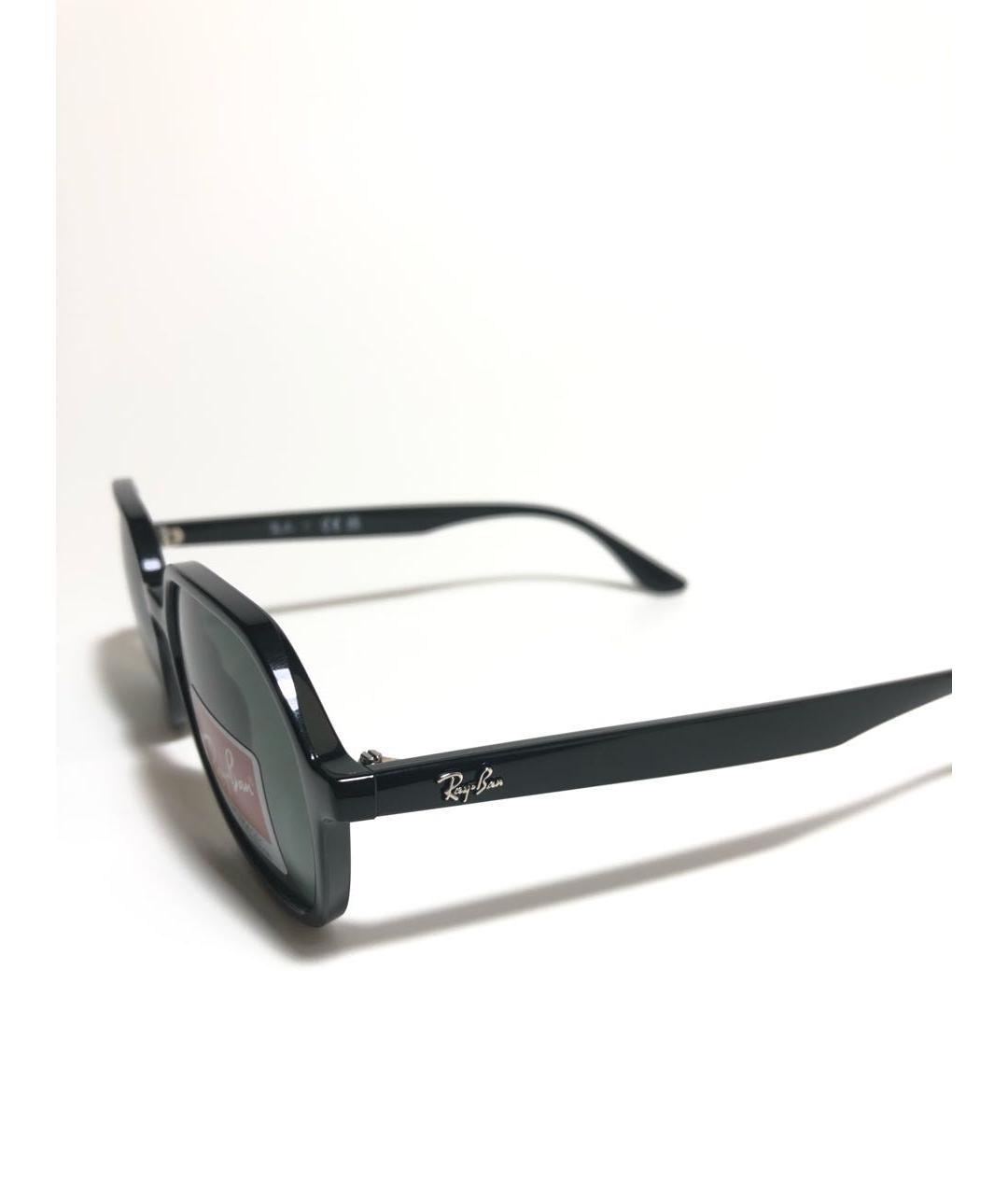 RAY BAN Черные пластиковые солнцезащитные очки, фото 3