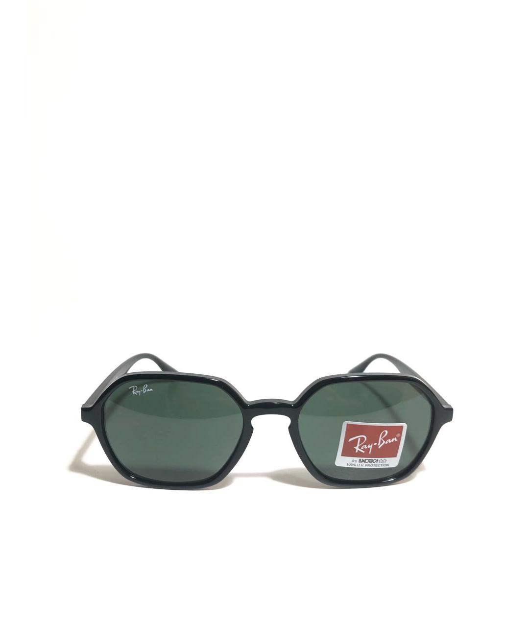 RAY BAN Черные пластиковые солнцезащитные очки, фото 6