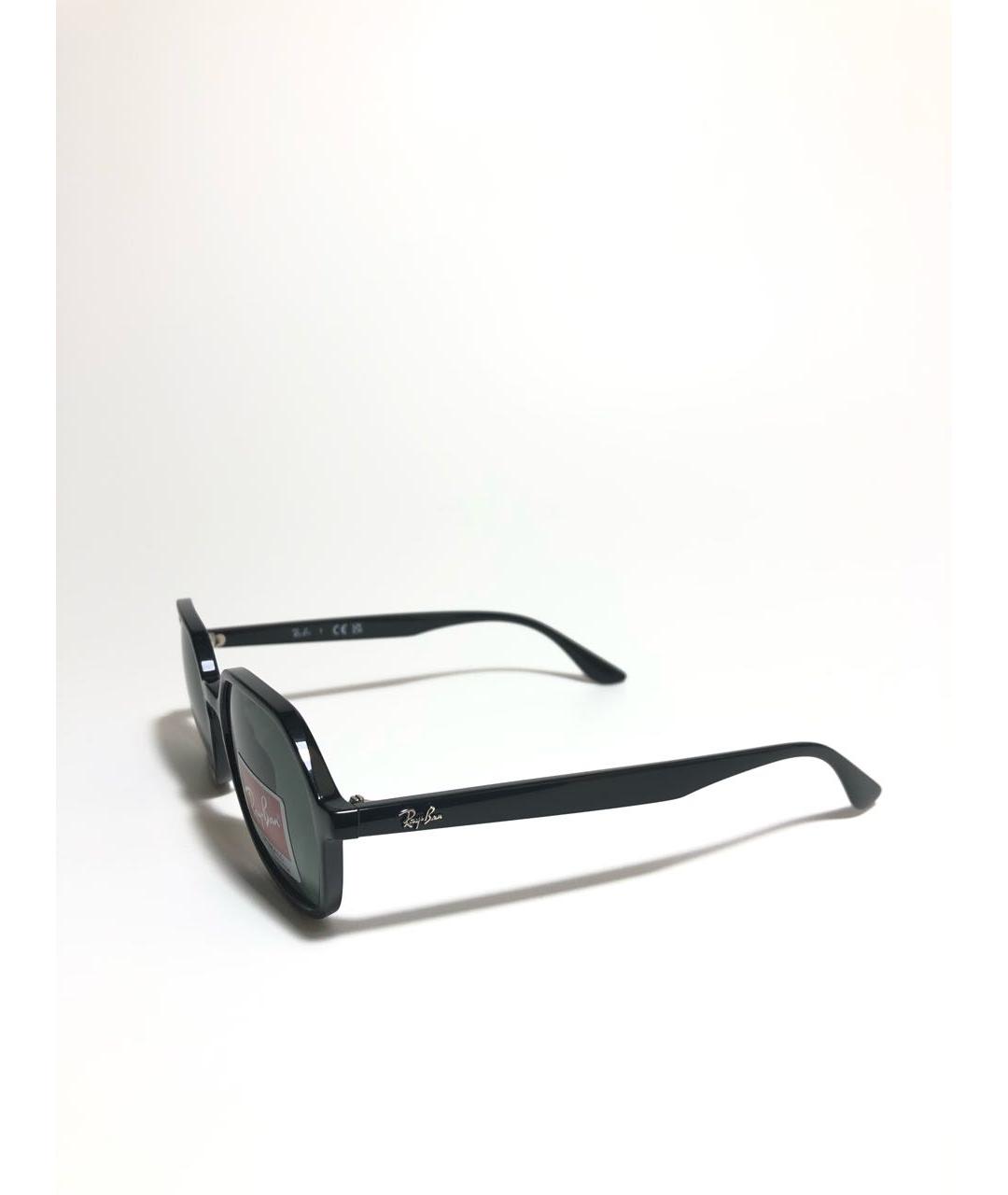 RAY BAN Черные пластиковые солнцезащитные очки, фото 2