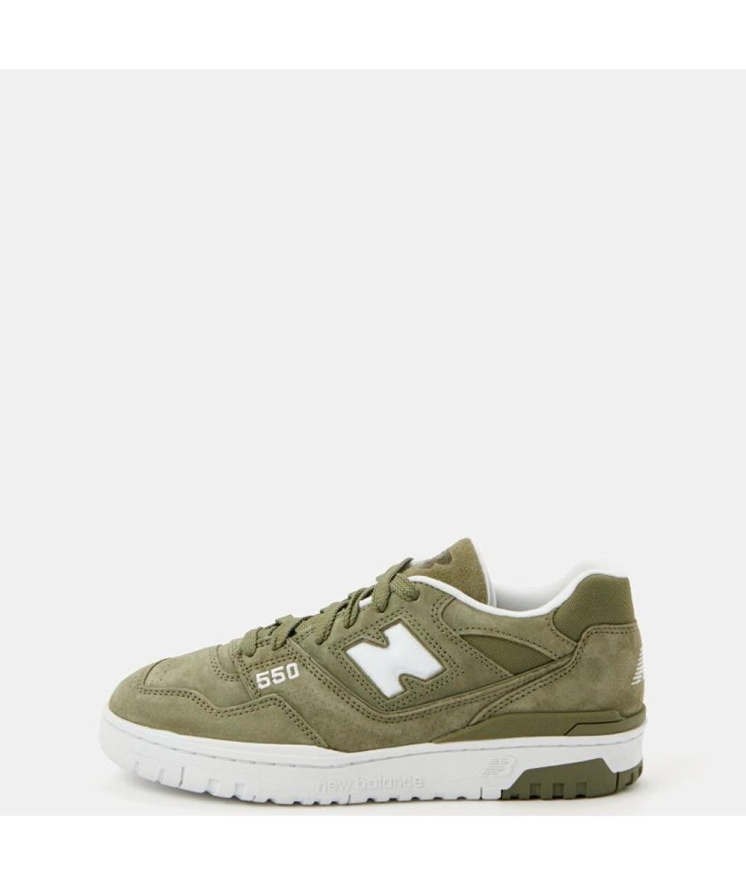 NEW BALANCE Зеленые замшевые кроссовки, фото 2