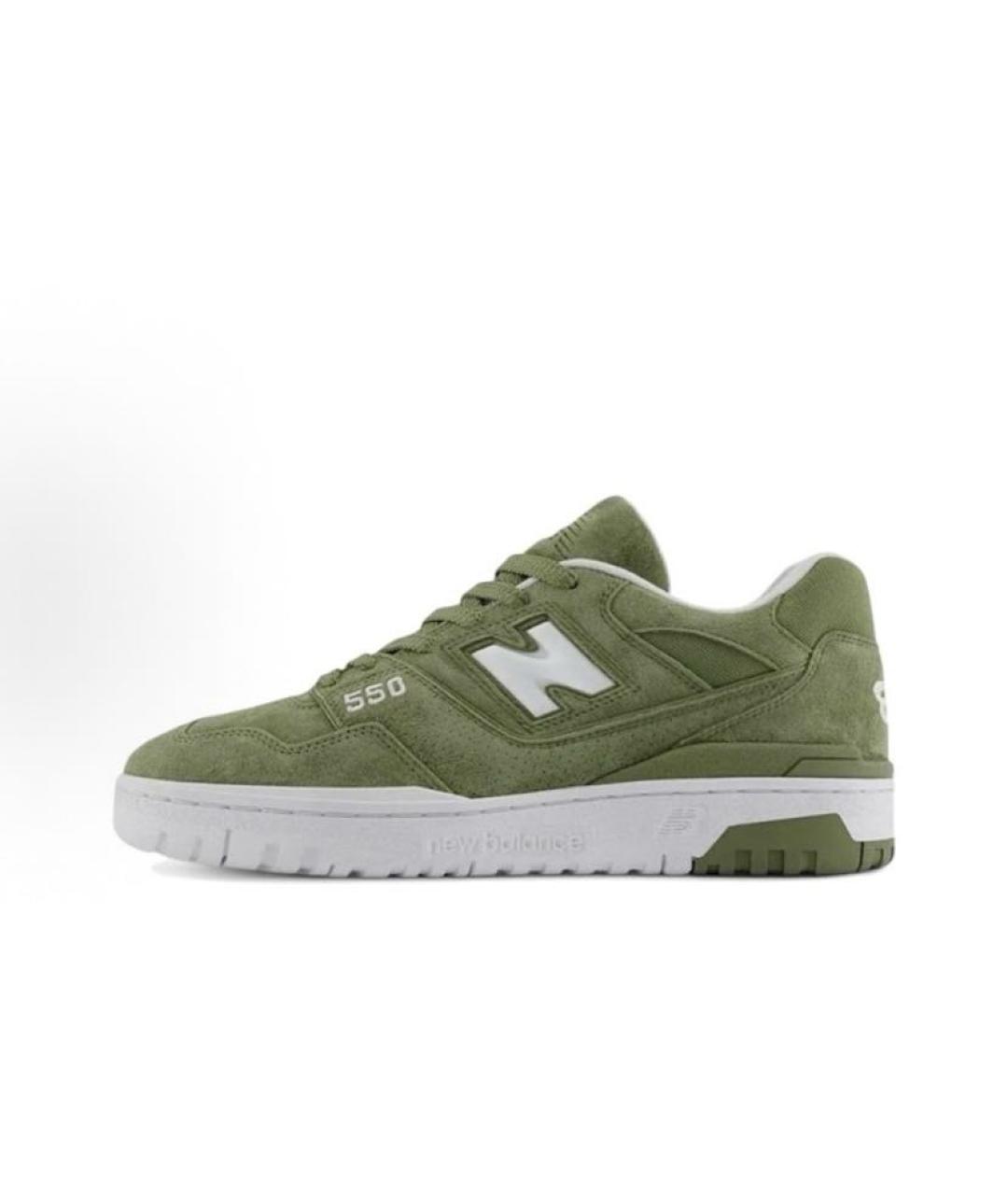 NEW BALANCE Зеленые замшевые кроссовки, фото 3