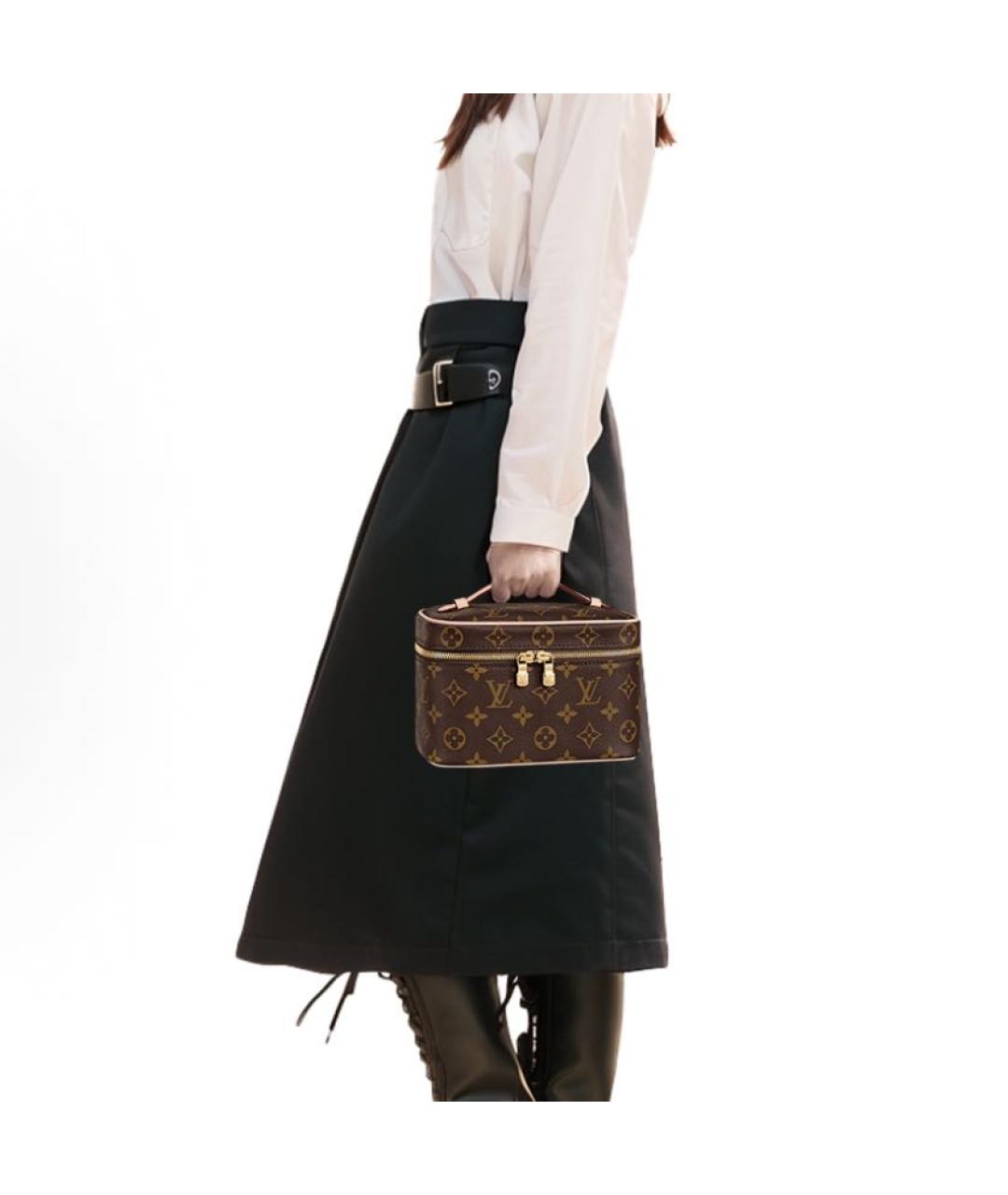 LOUIS VUITTON Коричневая сумка с короткими ручками, фото 5